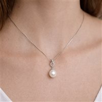 Halskette Comete Dame in Weißgold Perla GLP371 - GLP371